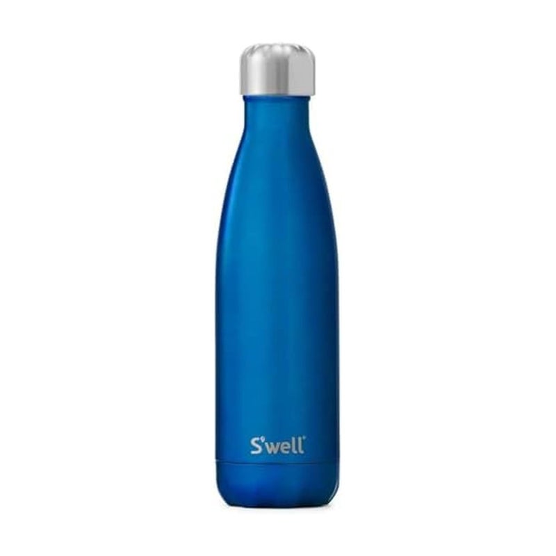 S'well Stainless Steel Water Bottle, 17oz, Ocean Blue, Triple Layered Vacuum Insulated Containers Keeps Drinks Cold for 36 Hours and Hot for 18, BPA Free, Perfect for On the Go - Image 1
